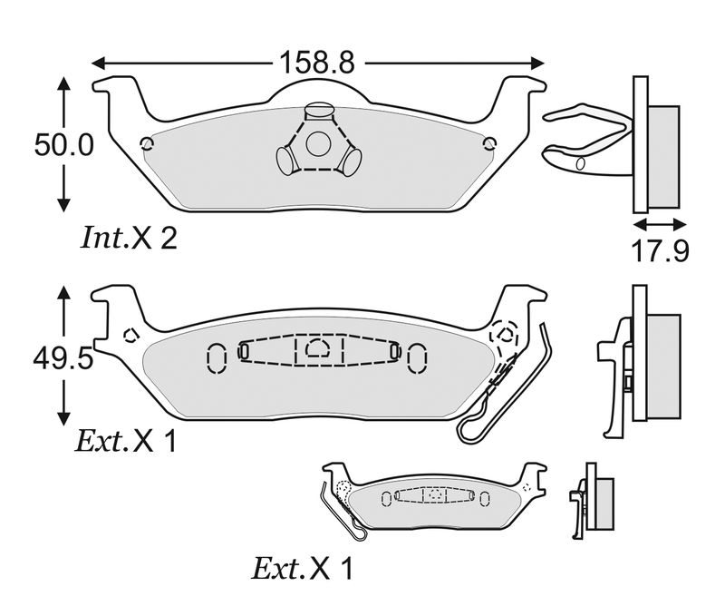 BALATA FORD F150 XL LOBO LINCOLN MARK LT